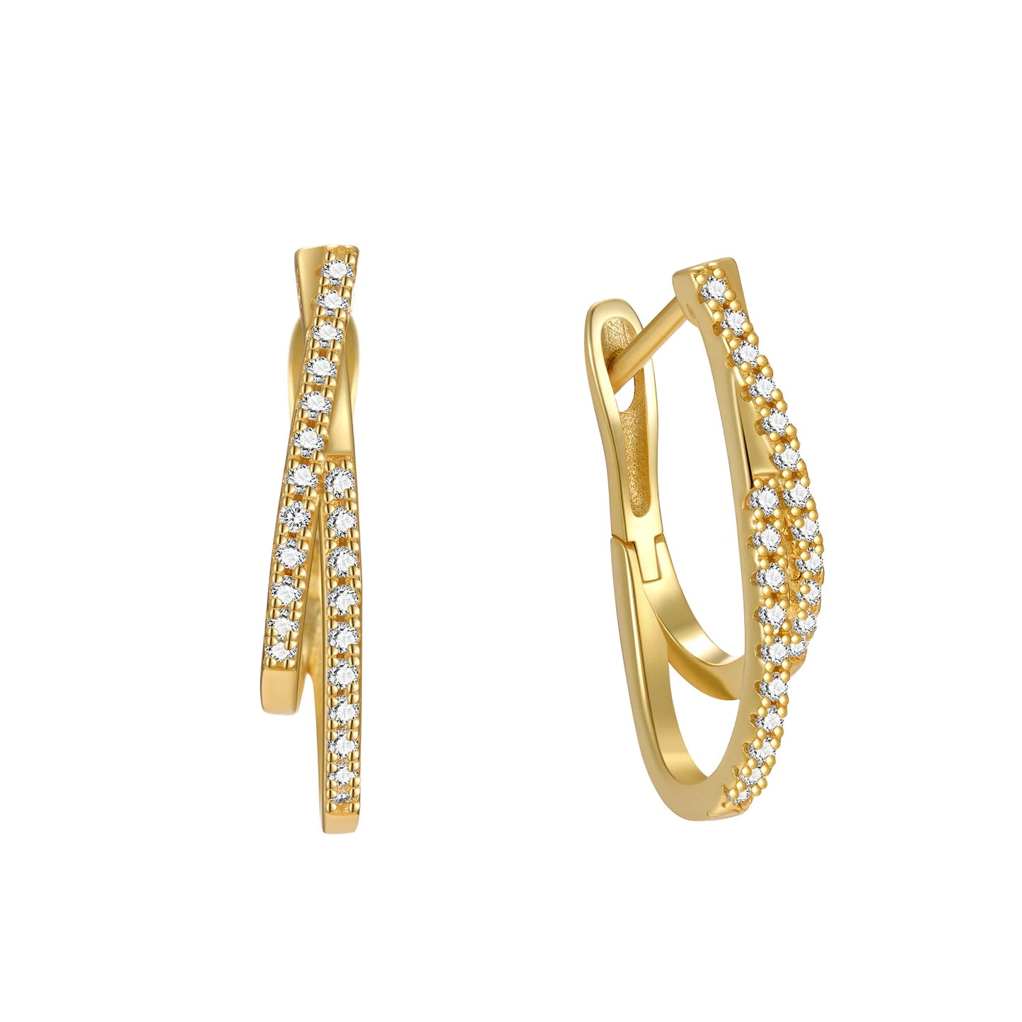 Krenaeminimalist Signature Twist Shine Hoops – S925 Sterling Silver (Gold / Silver Plating)
