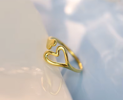 Open Flow Heart Ring – S925 Sterling Silver (Gold / Silver Plating)