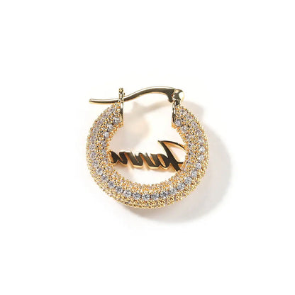 Signature Name Hoop Earrings
