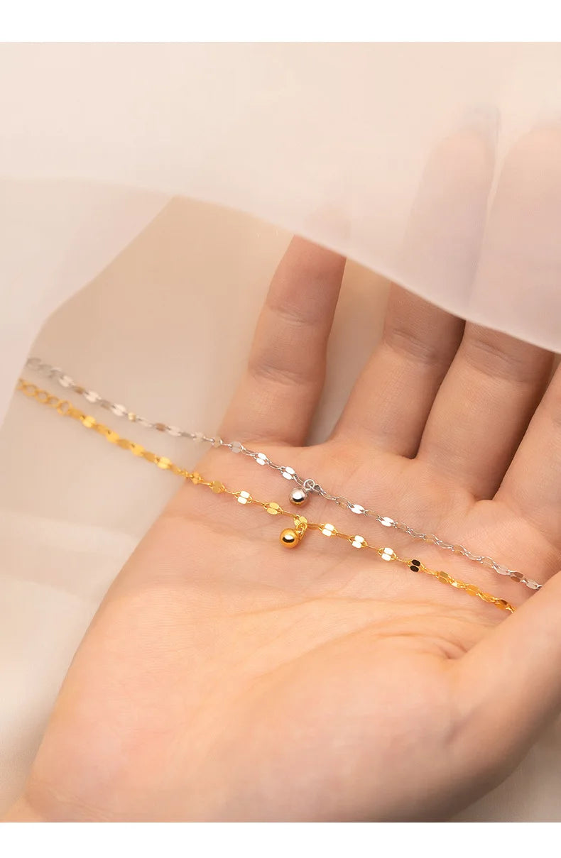 Luna Chain Charm Bracelet – 18K Gold Plated & S925 Sterling Silver