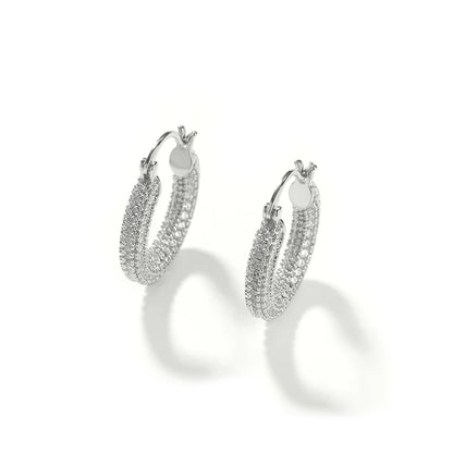 Radiant Iced Hoop Earrings