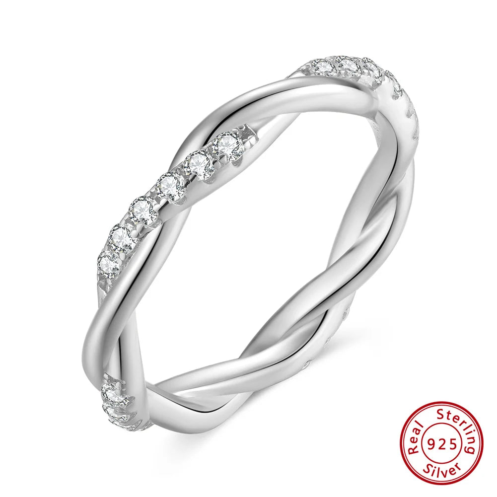 Twist Eternity Ring – S925 Sterling Silver (Gold / Silver Plating)