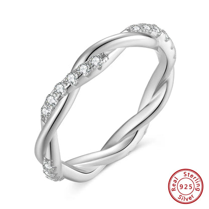 Twist Eternity Ring – S925 Sterling Silver (Gold / Silver Plating)