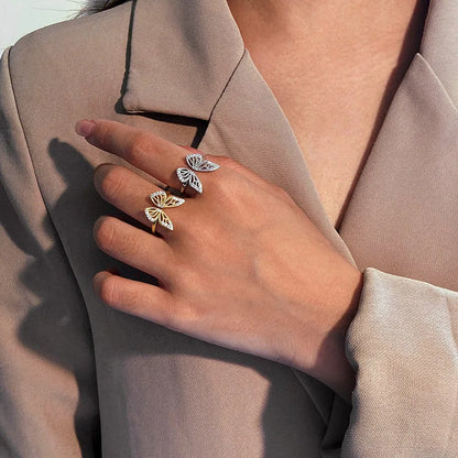 Ethereal Butterfly Ring – S925 Sterling Silver (Gold / Silver Plating)