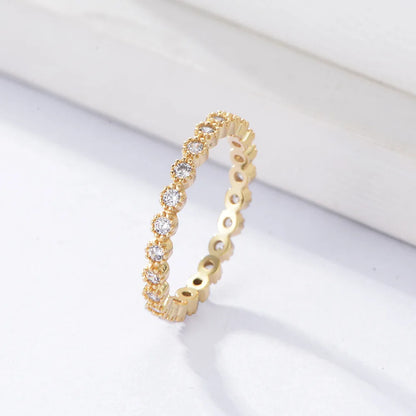 Twisted Sparkle Eternity Band – S925 Sterling Silver (Gold / Silver Plating)