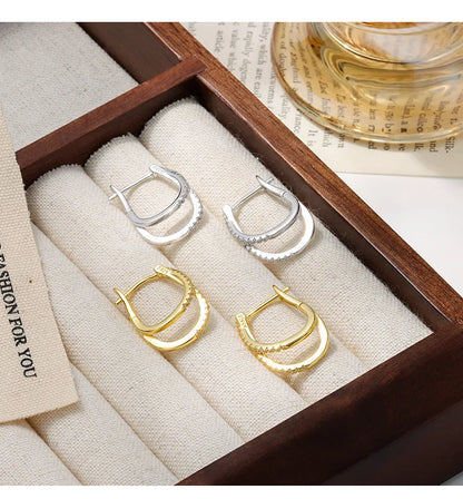 Krenaeminimalist Signature Twist Shine Hoops – S925 Sterling Silver (Gold / Silver Plating)