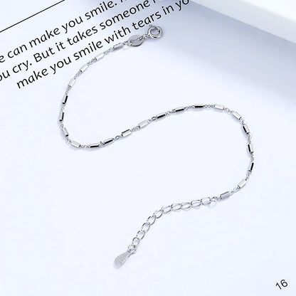 Ava Tube Link Bracelet – Silver, Gold & Rose Gold S925 Sterling Silver