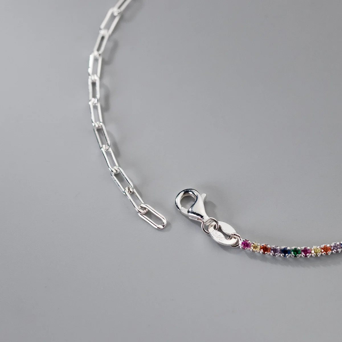 Nova Rainbow Tennis Bracelet – 18K Gold, Rose Gold & S925 Sterling Silver