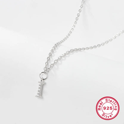 Sparkling Initial Letter Necklace – S925 Sterling Silver (Gold / Silver)