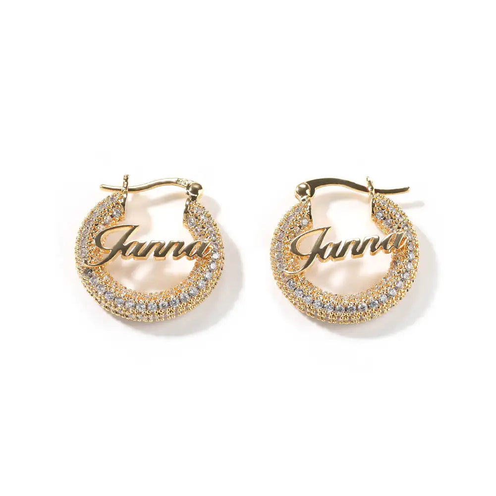 Signature Name Hoop Earrings
