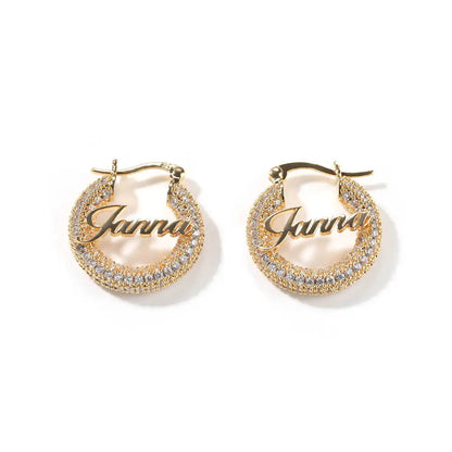 Signature Name Hoop Earrings