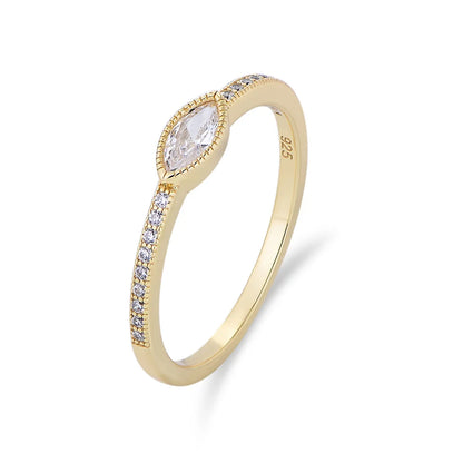 Marquise Elegance Ring – S925 Sterling Silver (Gold / Silver Plating)