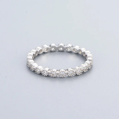 Twisted Sparkle Eternity Band – S925 Sterling Silver (Gold / Silver Plating)
