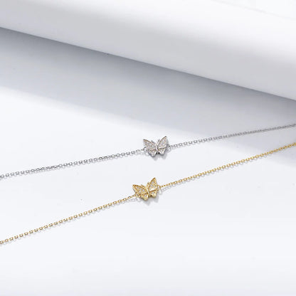 Elara Butterfly Charm Bracelet – 18K Gold Plated & S925 Sterling Silver