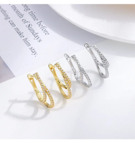 Krenaeminimalist Signature Twist Shine Hoops – S925 Sterling Silver (Gold / Silver Plating)