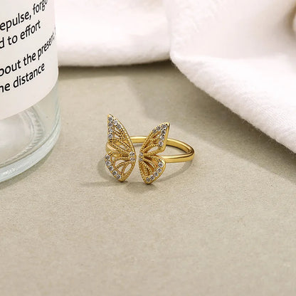 Ethereal Butterfly Ring – S925 Sterling Silver (Gold / Silver Plating)