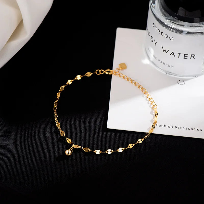 Luna Chain Charm Bracelet – 18K Gold Plated & S925 Sterling Silver