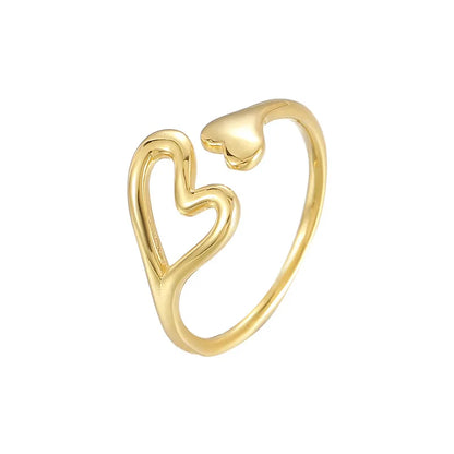 Open Flow Heart Ring – S925 Sterling Silver (Gold / Silver Plating)