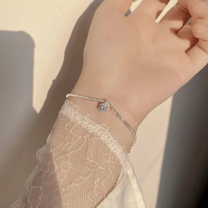 Nova Gemstone Chain Bracelet – S925 Sterling Silver (White, Green, Pink)