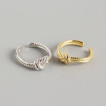 Twist Knot Adjustable Ring – S925 Sterling Silver (Gold / Silver Plating)