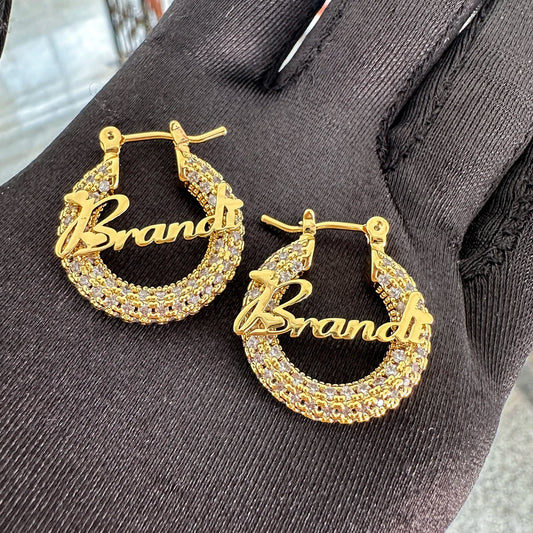 Signature Name Hoop Earrings