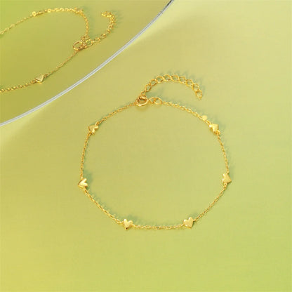Amora Heart Link Bracelet – 18K Gold Plated S925 Sterling Silver