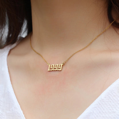 Vintage Birth Year Necklace