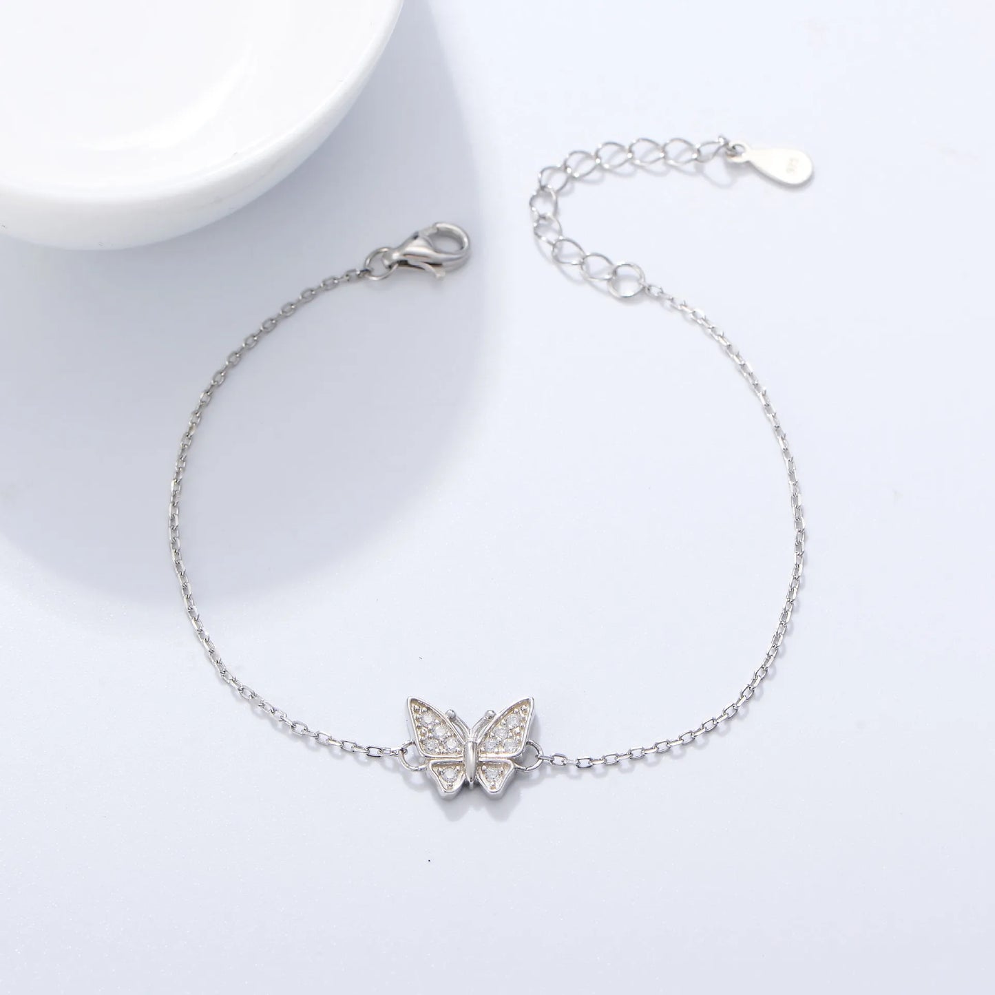 Elara Butterfly Charm Bracelet – 18K Gold Plated & S925 Sterling Silver