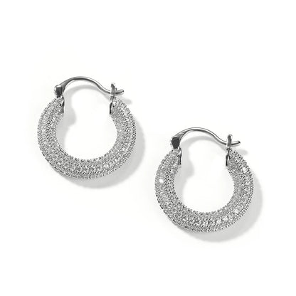 Radiant Iced Hoop Earrings