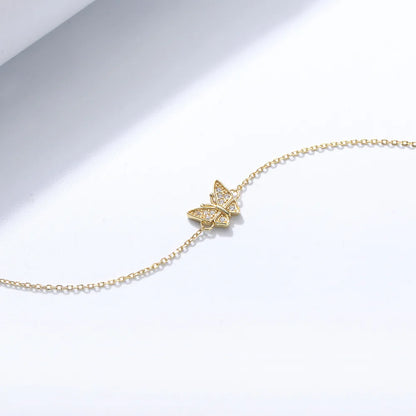 Elara Butterfly Charm Bracelet – 18K Gold Plated & S925 Sterling Silver