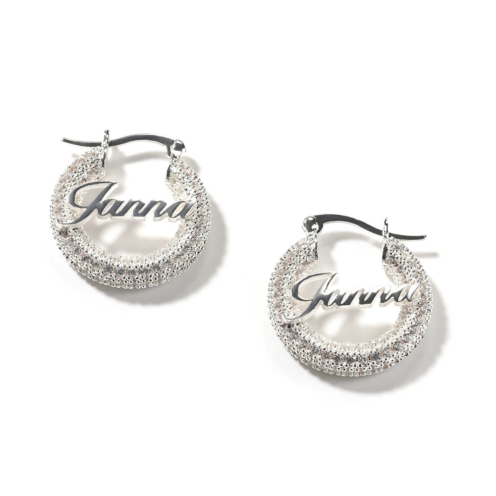Signature Name Hoop Earrings
