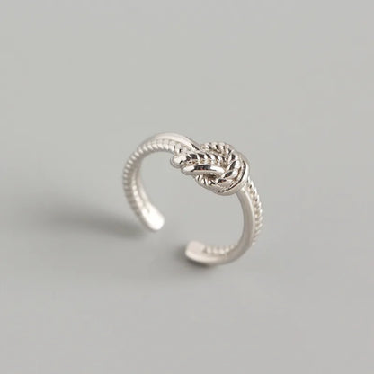 Twist Knot Adjustable Ring – S925 Sterling Silver (Gold / Silver Plating)