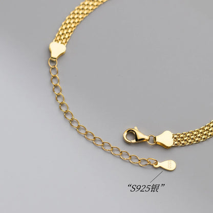 Luna Dual Chain Bracelet – 18K Gold Plated & S925 Sterling Silver