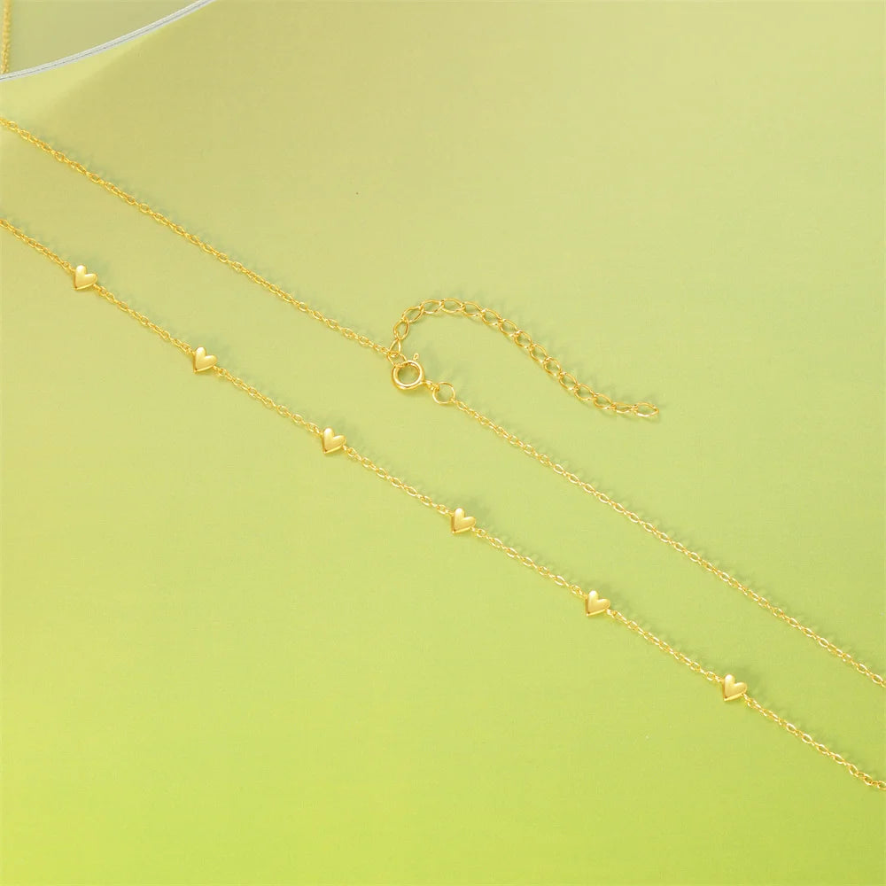 Amora Heart Link Bracelet – 18K Gold Plated S925 Sterling Silver