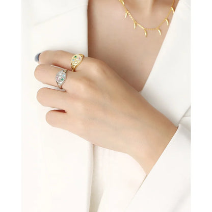 Celestial Gem Star Ring – S925 Sterling Silver (Gold / Silver Plating)