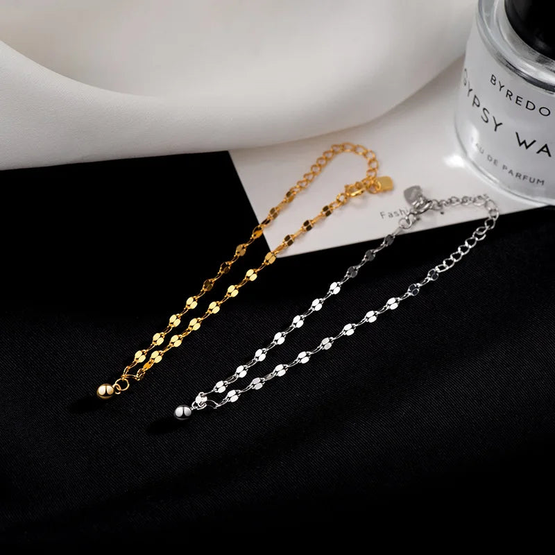 Luna Chain Charm Bracelet – 18K Gold Plated & S925 Sterling Silver