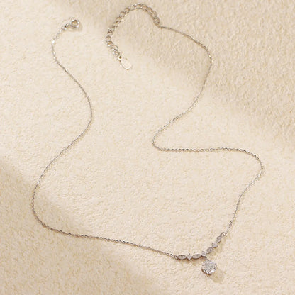 Crystal Elegance Necklace – S925 Sterling Silver Pendant (Gold / Silver)