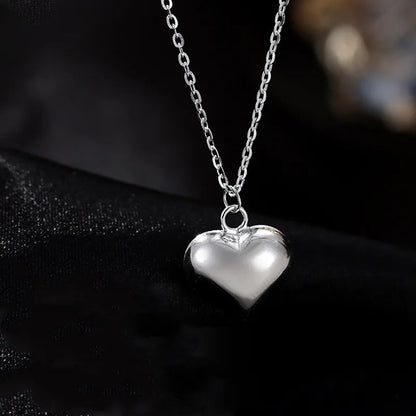 Classic Heart Charm Necklace – S925 Sterling Silver (Gold / Silver)