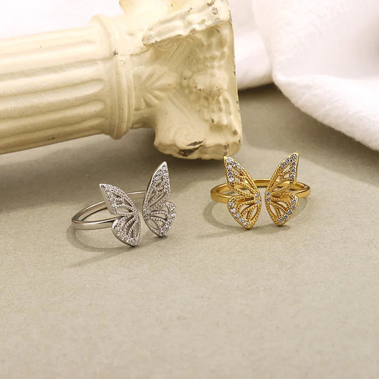 Ethereal Butterfly Ring – S925 Sterling Silver (Gold / Silver Plating)