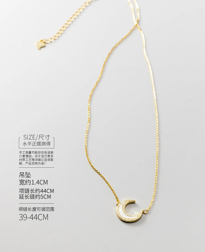Lunar Glow Layered Necklace – S925 Sterling Silver (Gold / Silver)