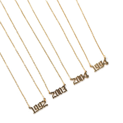 Vintage Birth Year Necklace