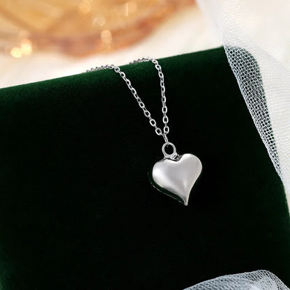 Classic Heart Charm Necklace – S925 Sterling Silver (Gold / Silver)