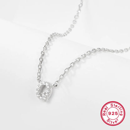 Sparkling Initial Letter Necklace – S925 Sterling Silver (Gold / Silver)