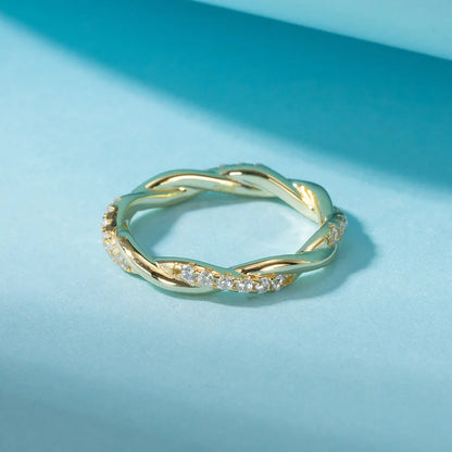 Twist Eternity Ring – S925 Sterling Silver (Gold / Silver Plating)