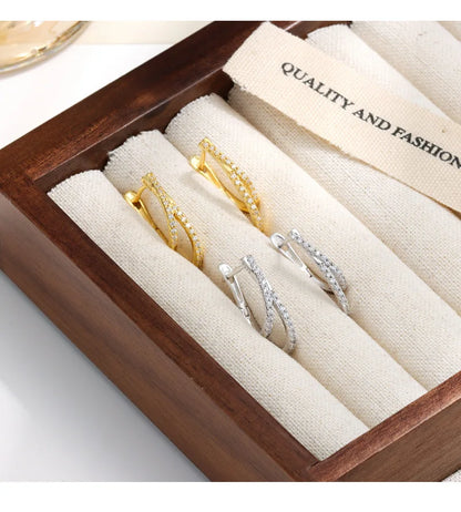 Krenaeminimalist Signature Twist Shine Hoops – S925 Sterling Silver (Gold / Silver Plating)