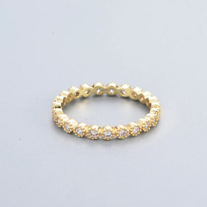 Twisted Sparkle Eternity Band – S925 Sterling Silver (Gold / Silver Plating)