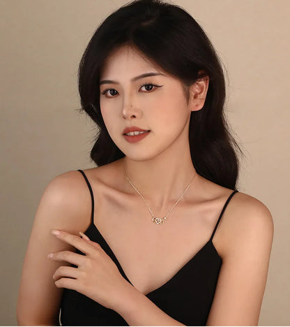 Eternal Heart Infinity Necklace – S925 Sterling Silver (Gold / Silver)