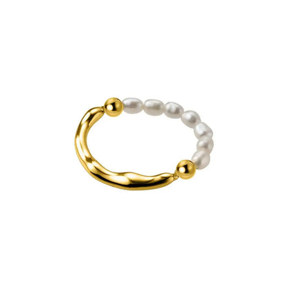 Isla Pearl Harmony Ring – S925 Sterling Silver (Gold / Silver Plating)