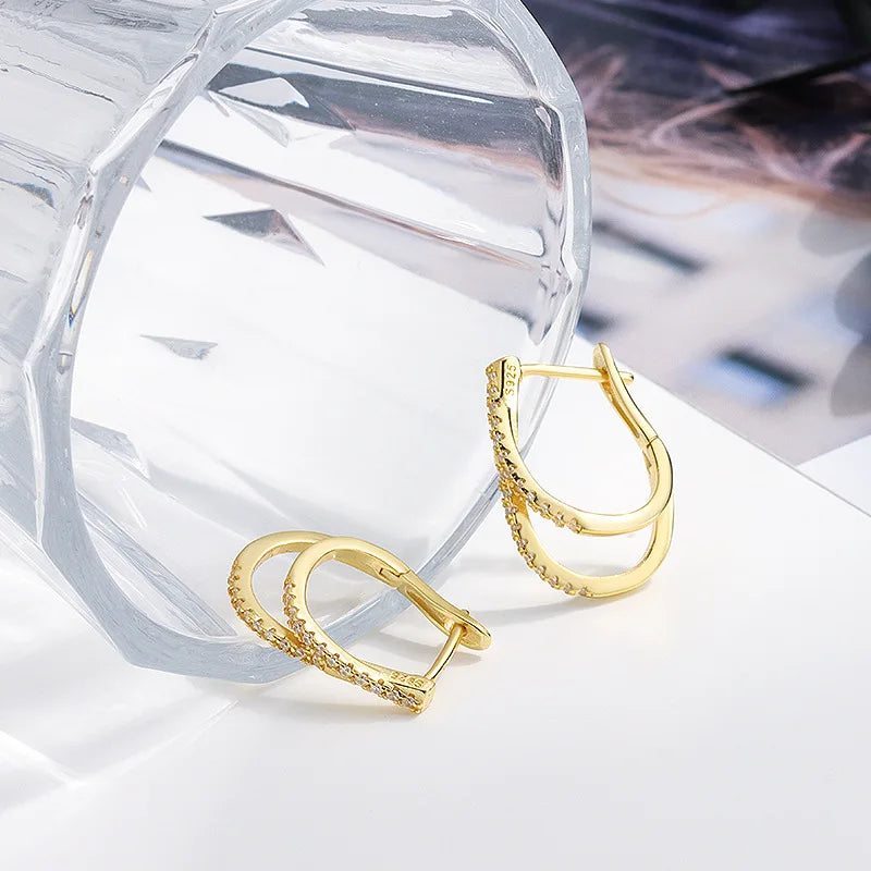 Krenaeminimalist Signature Twist Shine Hoops – S925 Sterling Silver (Gold / Silver Plating)