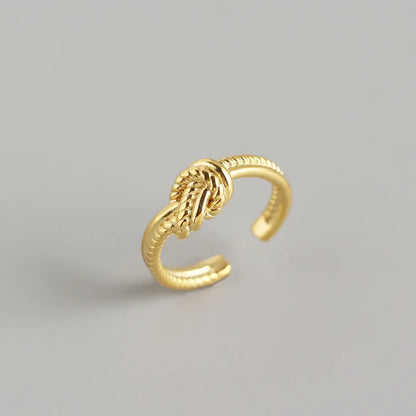 Twist Knot Adjustable Ring – S925 Sterling Silver (Gold / Silver Plating)